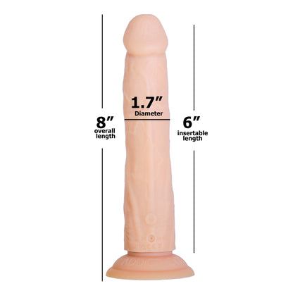 Naked Addiction 8” Rotating & Thrusting Dong - Vanilla - 88825