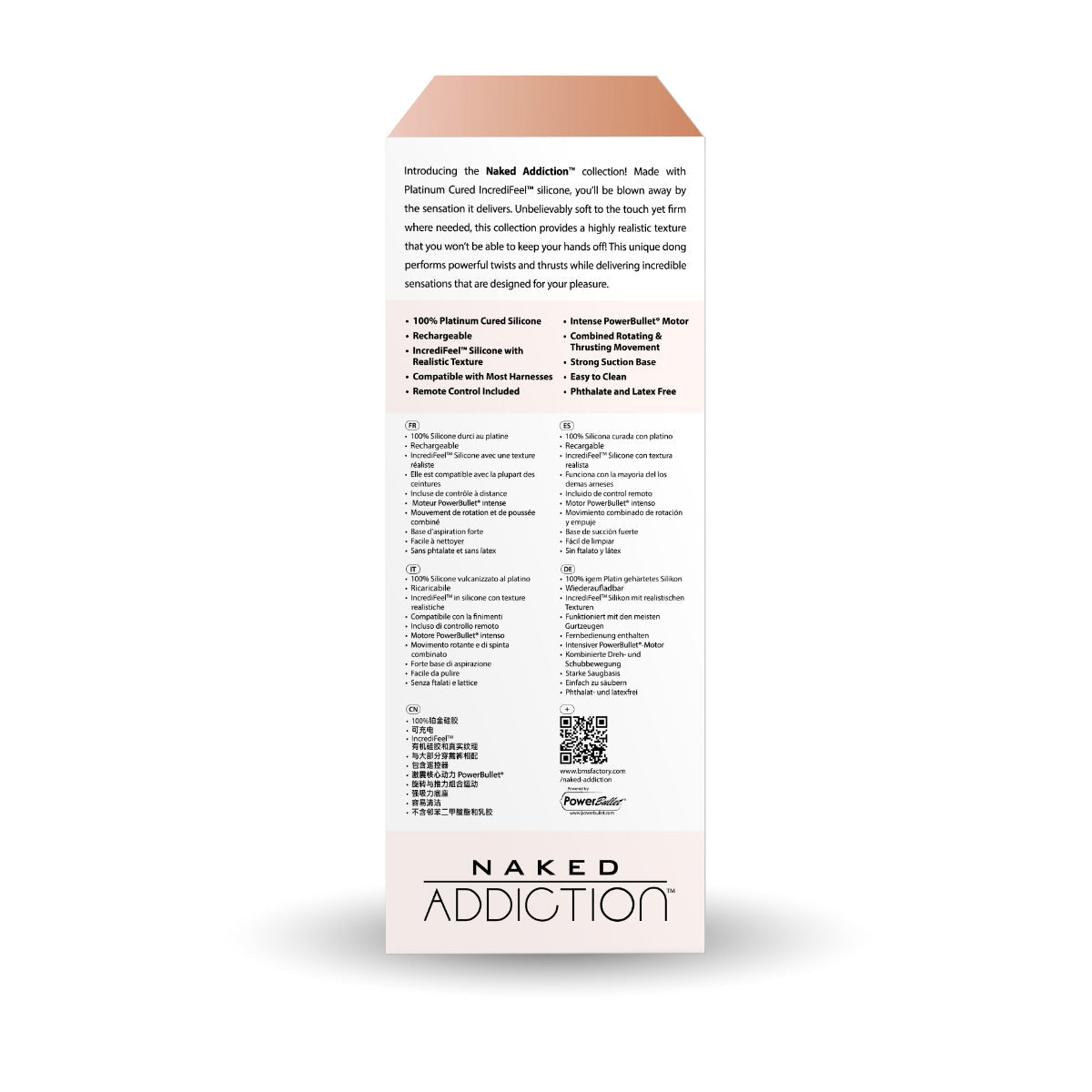 Naked Addiction 8” Rotating & Thrusting Dong - Vanilla - 88825