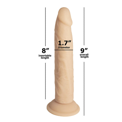 Naked Addiction – 9” Silicone Dual Density Bendable Dildo - Vanilla - 89025