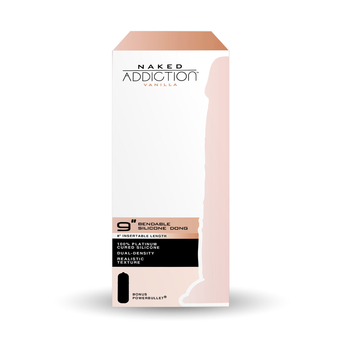 Naked Addiction – 9” Silicone Dual Density Bendable Dildo - Vanilla - 89025