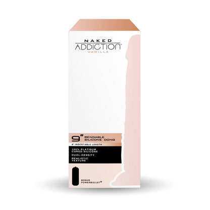 Naked Addiction – 9” Silicone Dual Density Bendable Dildo - Vanilla - 89025