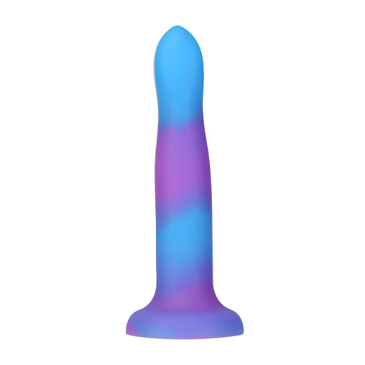 Rave by Addiction - 8" Glow in the Dark Dildo -  Blue Purple