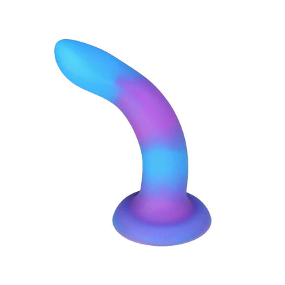 Rave by Addiction - 8" Glow in the Dark Dildo -  Blue Purple