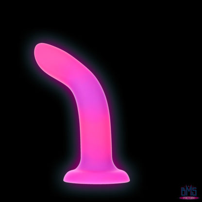 Rave by Addiction - 8" Glow in the Dark Dildo - Pink Purple