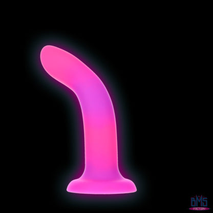 Rave by Addiction - 8" Glow in the Dark Dildo - Pink Purple