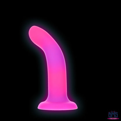 Rave by Addiction - 8" Glow in the Dark Dildo - Pink Purple