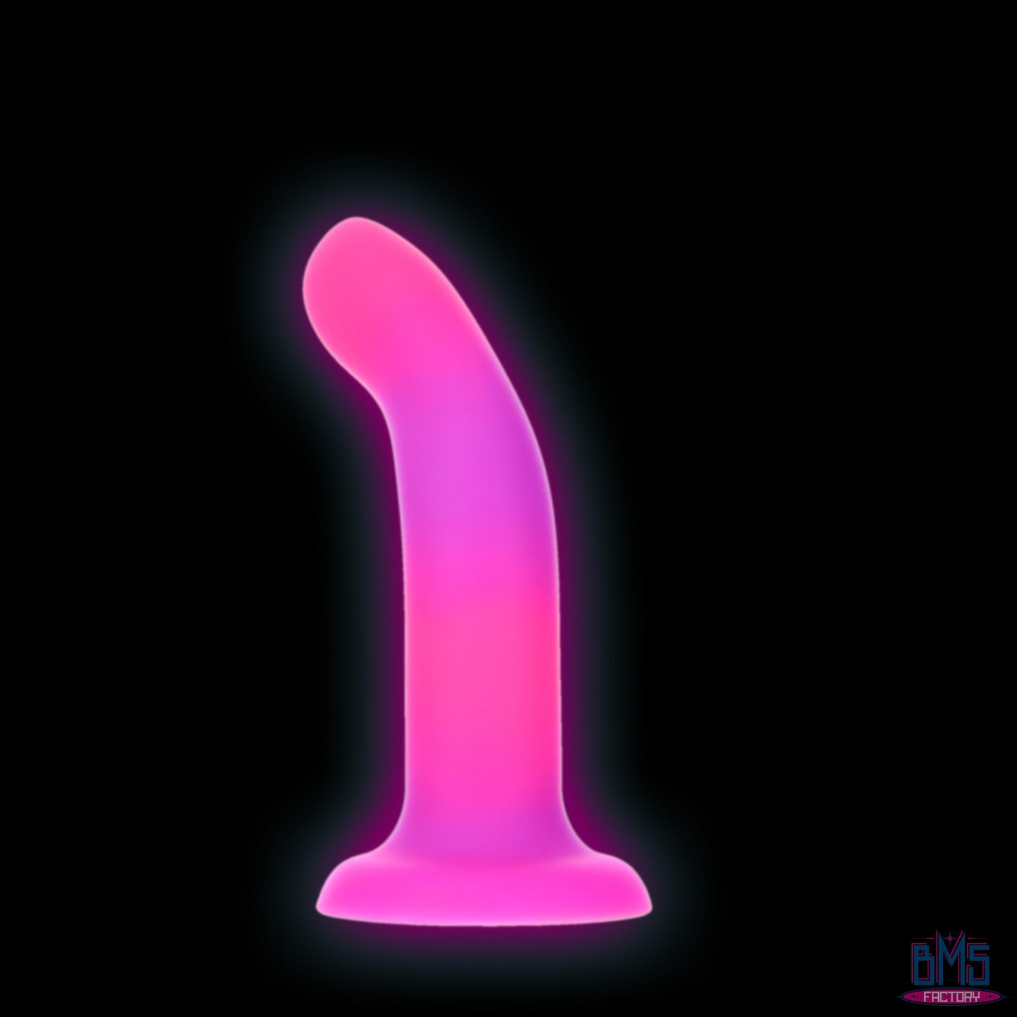 Rave by Addiction - 8" Glow in the Dark Dildo - Pink Purple