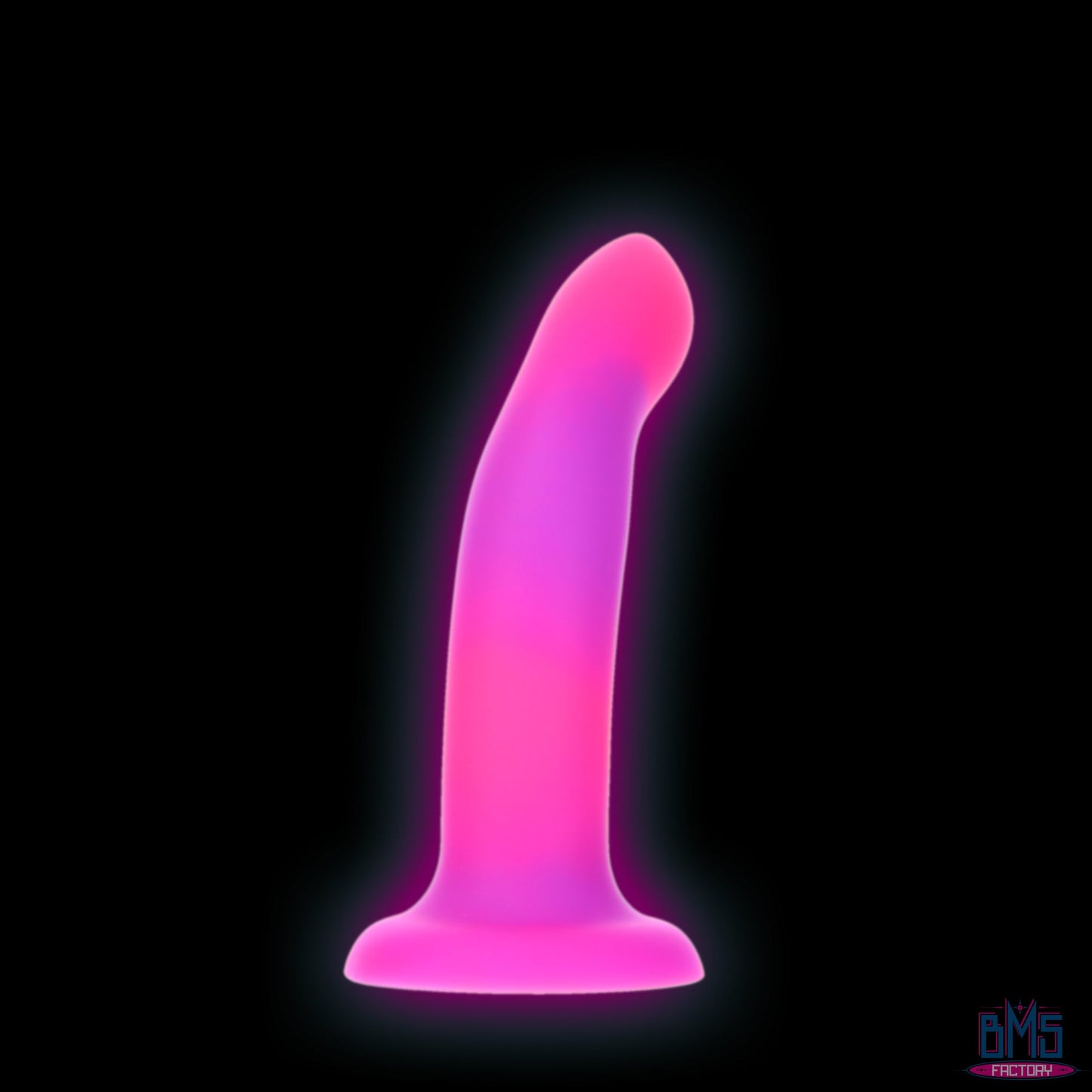 Rave by Addiction - 8" Glow in the Dark Dildo - Pink Purple