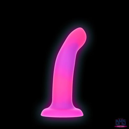Rave by Addiction - 8" Glow in the Dark Dildo - Pink Purple
