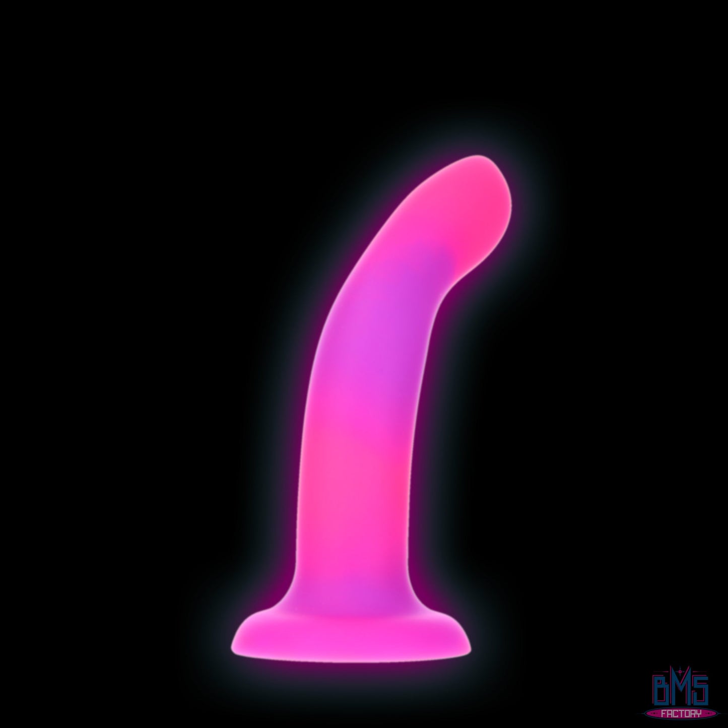 Rave by Addiction - 8" Glow in the Dark Dildo - Pink Purple