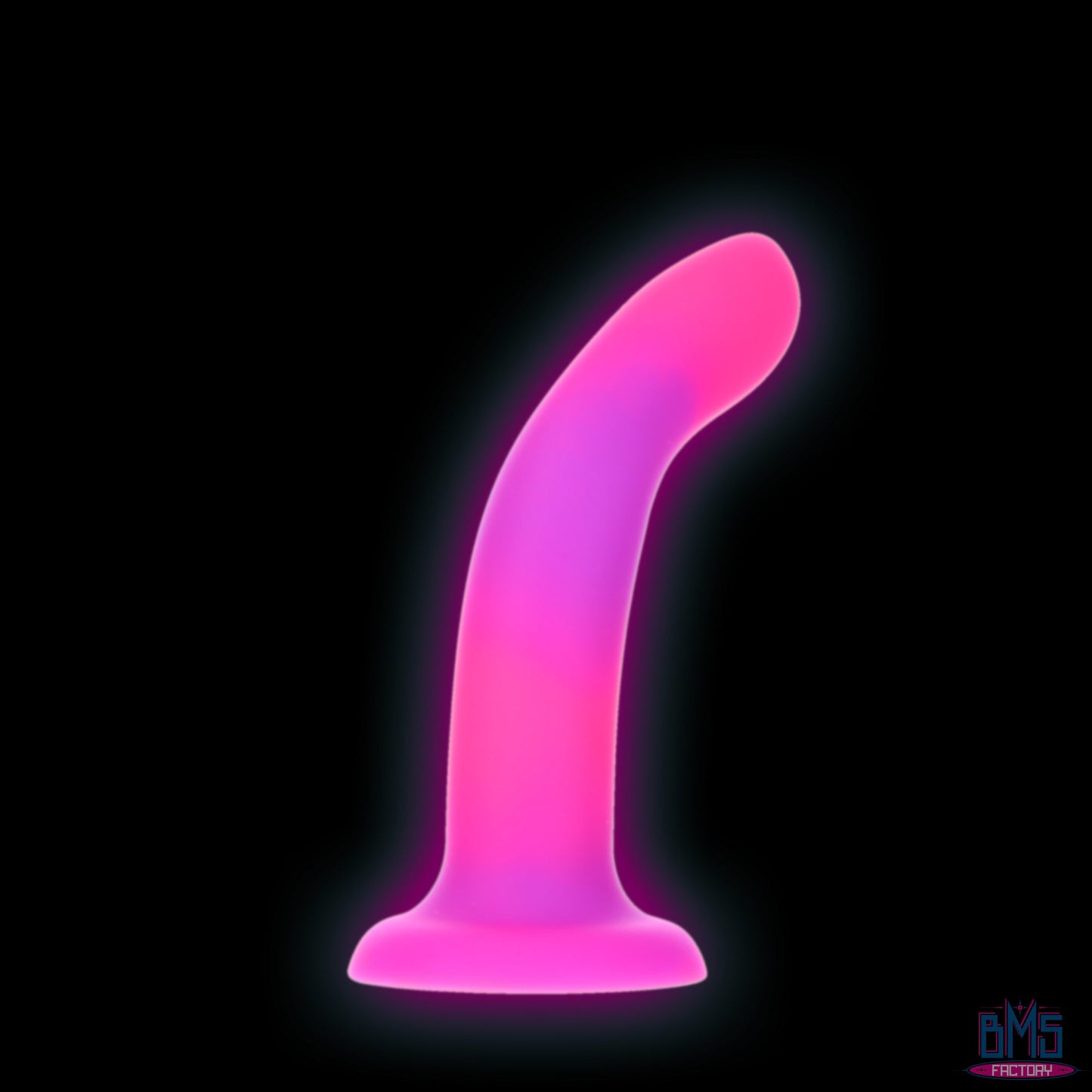 Rave by Addiction - 8" Glow in the Dark Dildo - Pink Purple