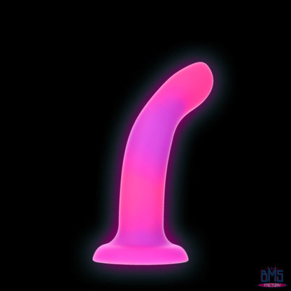 Rave by Addiction - 8" Glow in the Dark Dildo - Pink Purple