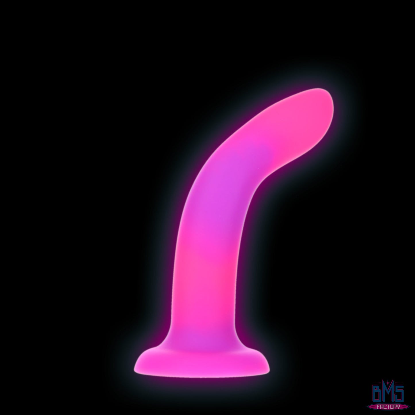 Rave by Addiction - 8" Glow in the Dark Dildo - Pink Purple