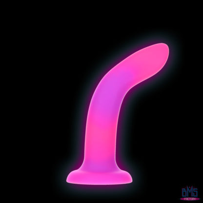 Rave by Addiction - 8" Glow in the Dark Dildo - Pink Purple
