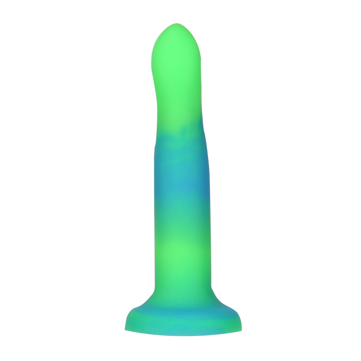 Rave by Addiction - 8" Glow in the Dark Dildo -  Blue Green