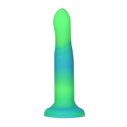 Rave by Addiction - 8" Glow in the Dark Dildo -  Blue Green