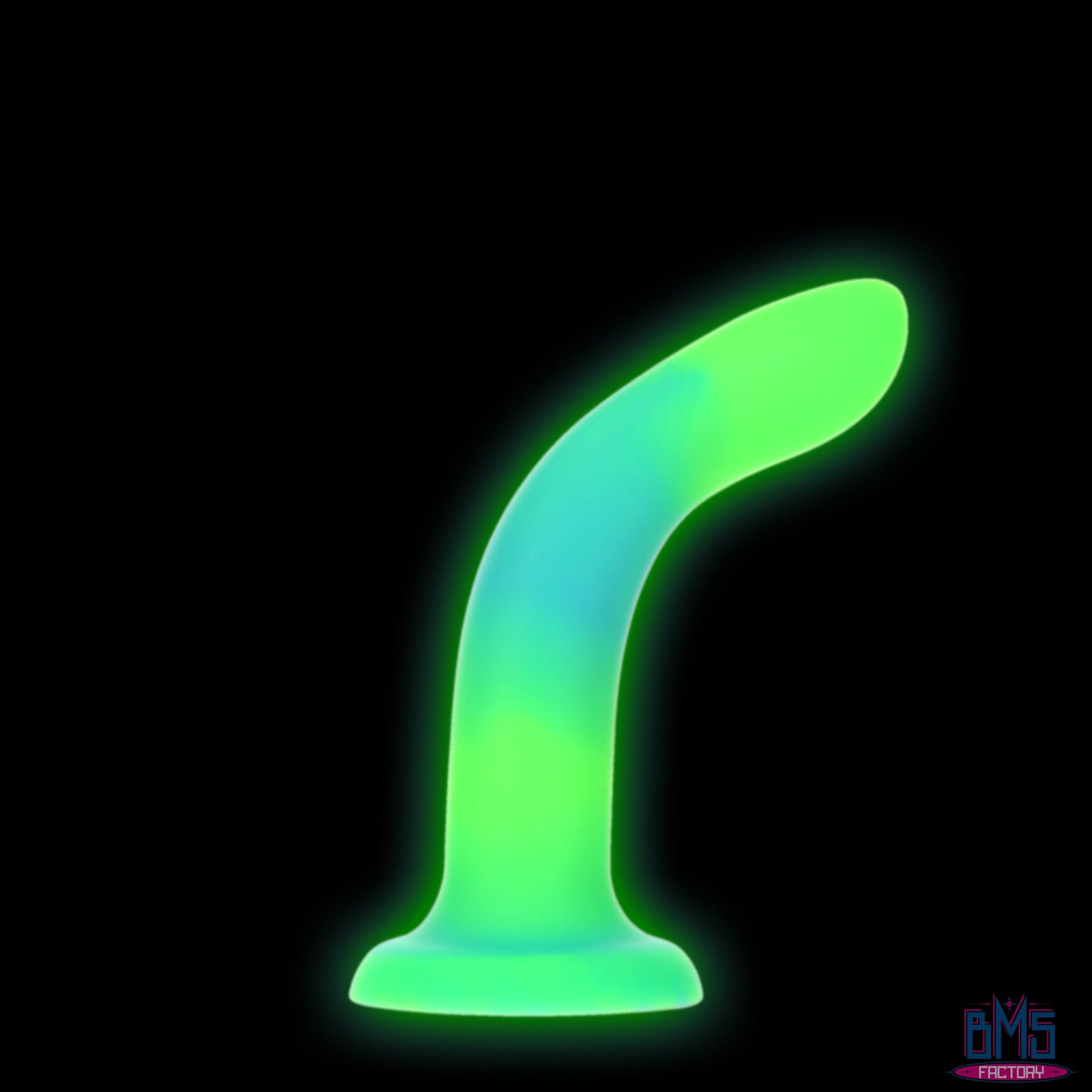 Rave by Addiction - 8" Glow in the Dark Dildo -  Blue Green