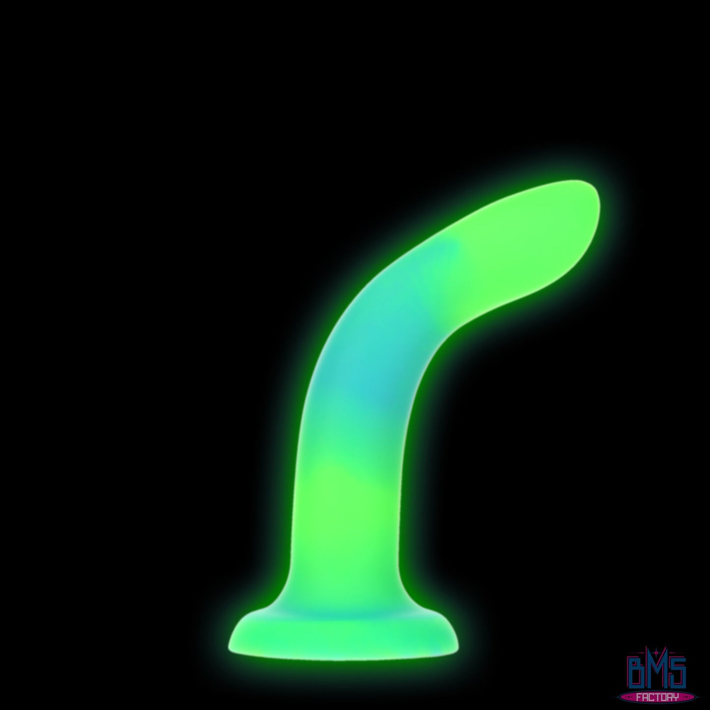 Rave by Addiction - 8" Glow in the Dark Dildo -  Blue Green