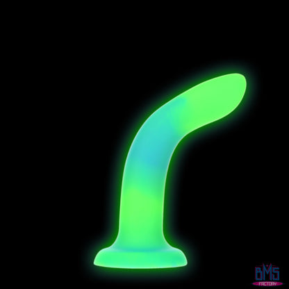 Rave by Addiction - 8" Glow in the Dark Dildo -  Blue Green