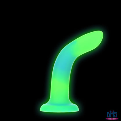 Rave by Addiction - 8" Glow in the Dark Dildo -  Blue Green