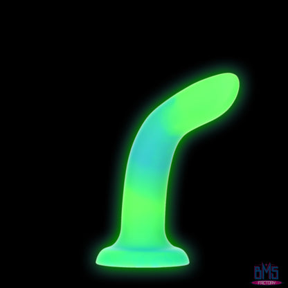 Rave by Addiction - 8" Glow in the Dark Dildo -  Blue Green