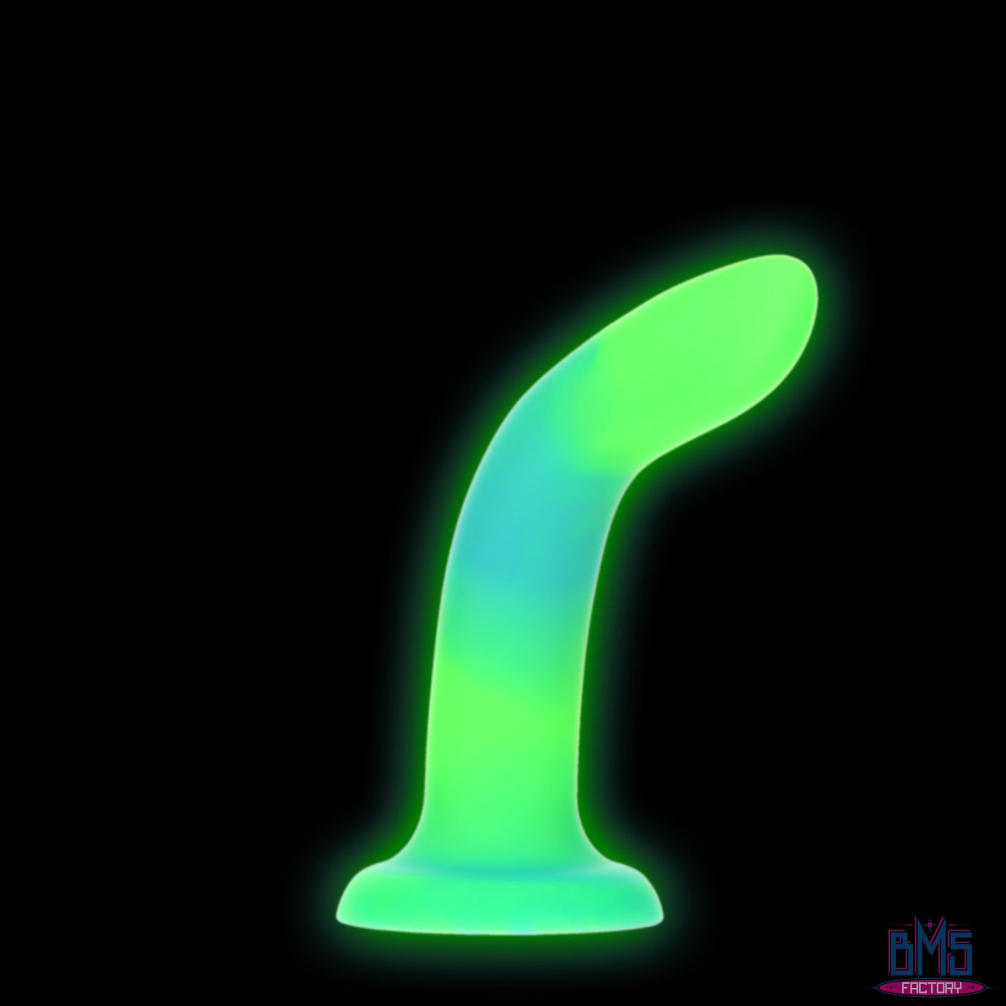 Rave by Addiction - 8" Glow in the Dark Dildo -  Blue Green