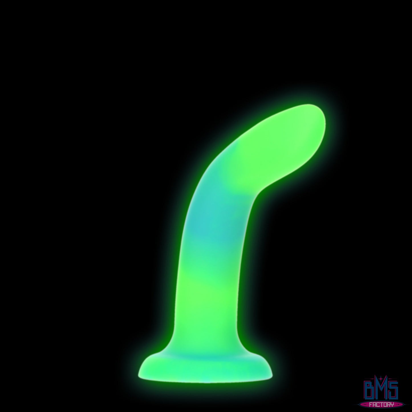 Rave by Addiction - 8" Glow in the Dark Dildo -  Blue Green