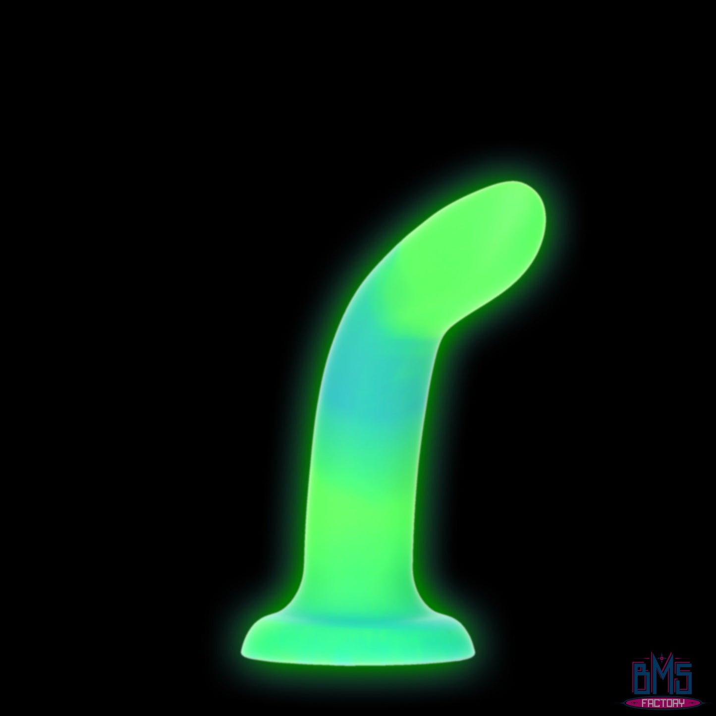 Rave by Addiction - 8" Glow in the Dark Dildo -  Blue Green