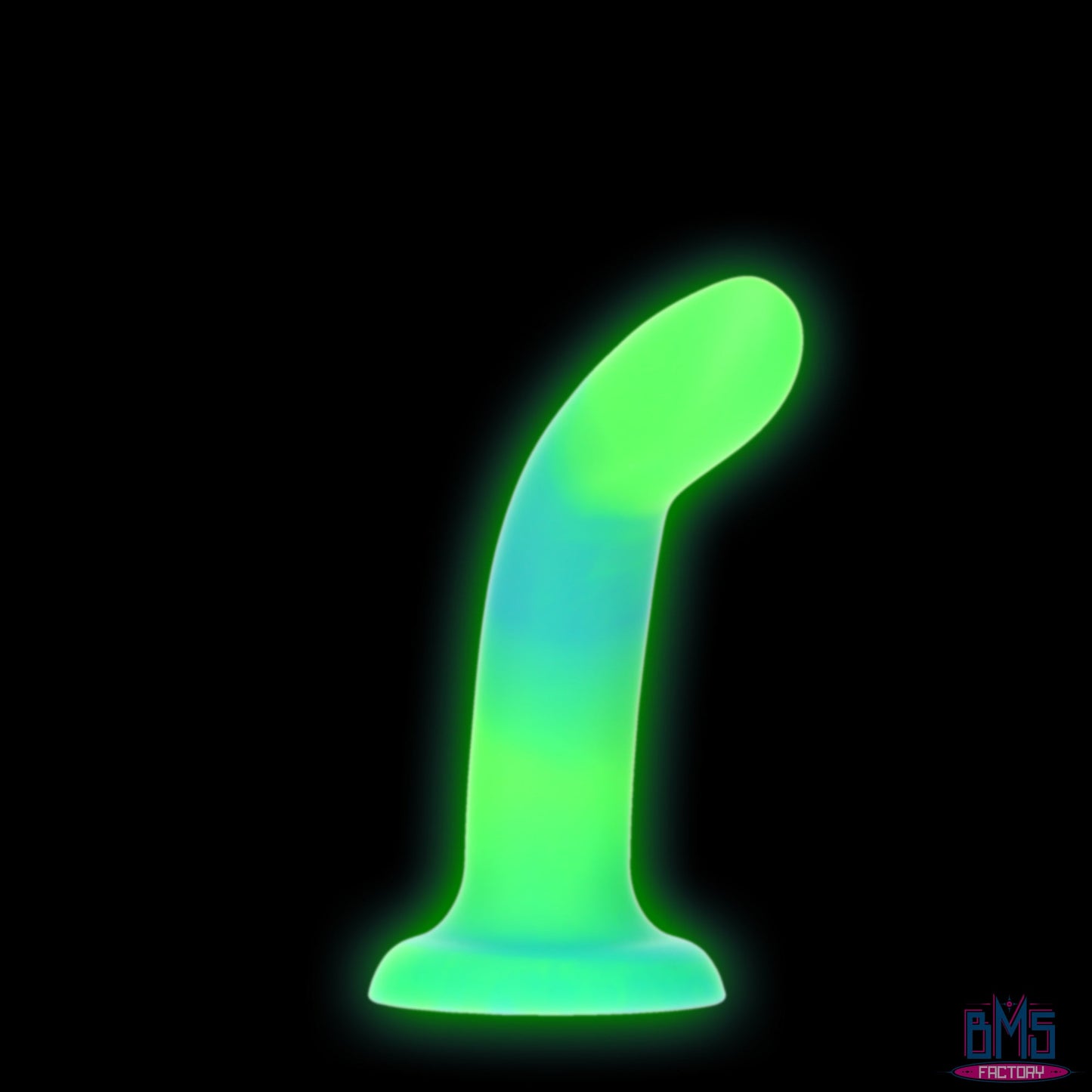Rave by Addiction - 8" Glow in the Dark Dildo -  Blue Green