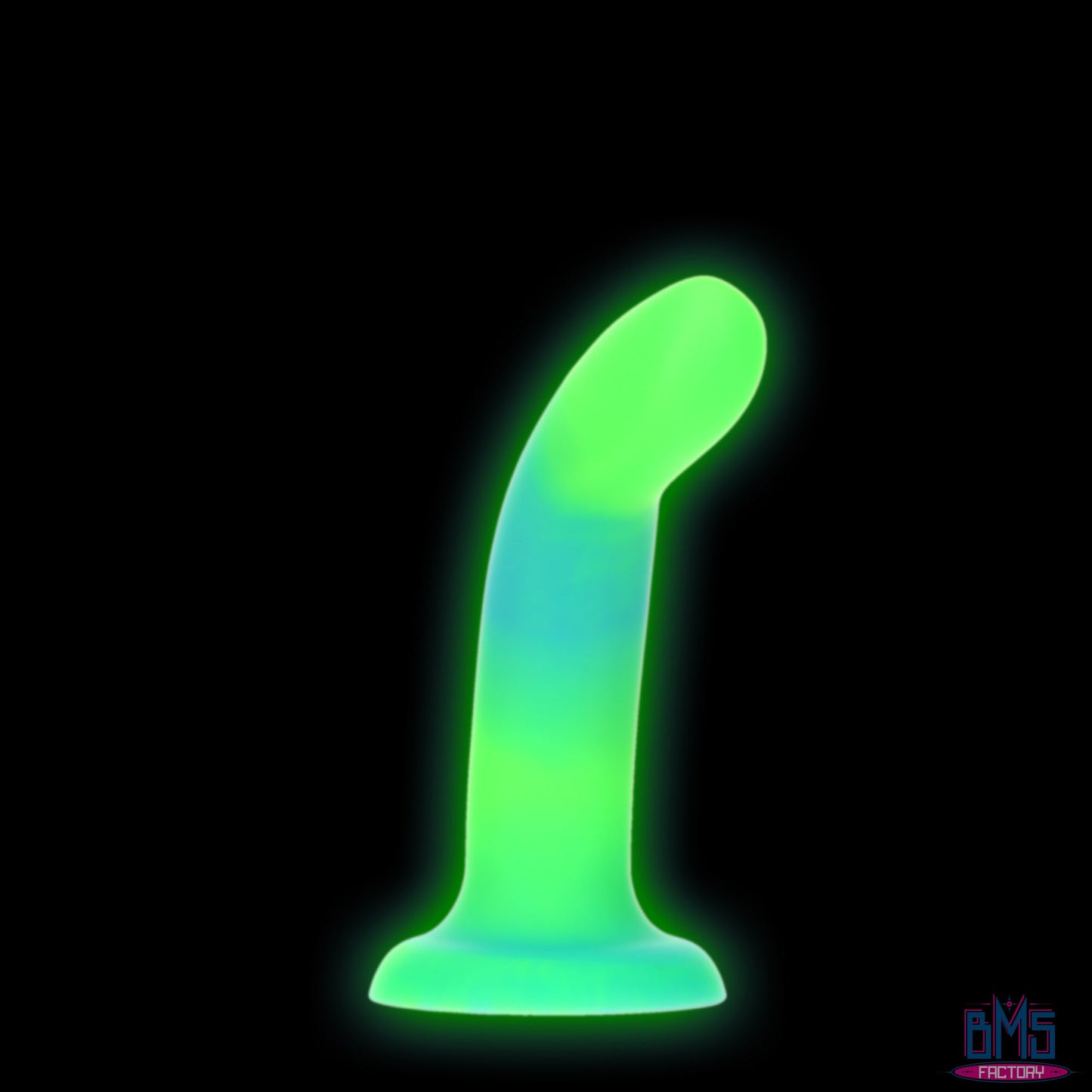 Rave by Addiction - 8" Glow in the Dark Dildo -  Blue Green