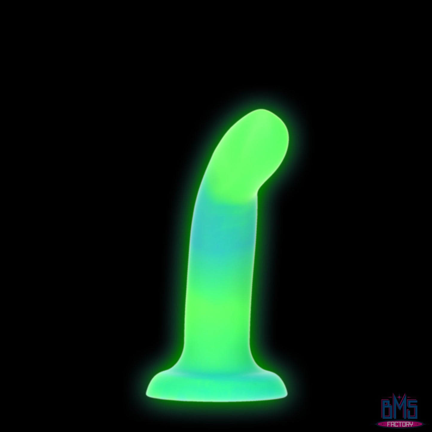 Rave by Addiction - 8" Glow in the Dark Dildo -  Blue Green
