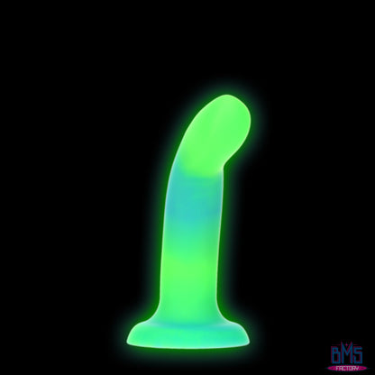 Rave by Addiction - 8" Glow in the Dark Dildo -  Blue Green