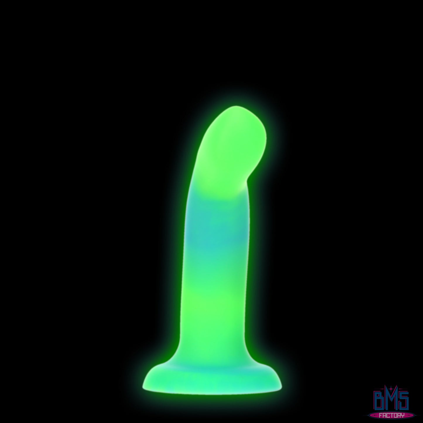 Rave by Addiction - 8" Glow in the Dark Dildo -  Blue Green