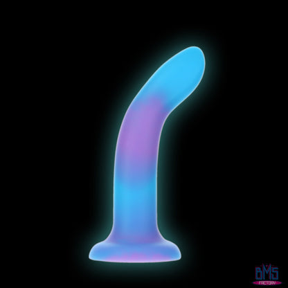 Rave by Addiction - 8" Glow in the Dark Dildo -  Blue Purple