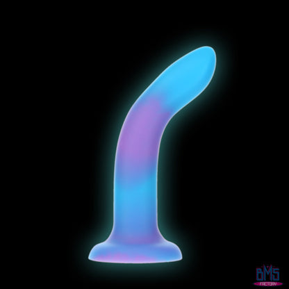 Rave by Addiction - 8" Glow in the Dark Dildo -  Blue Purple