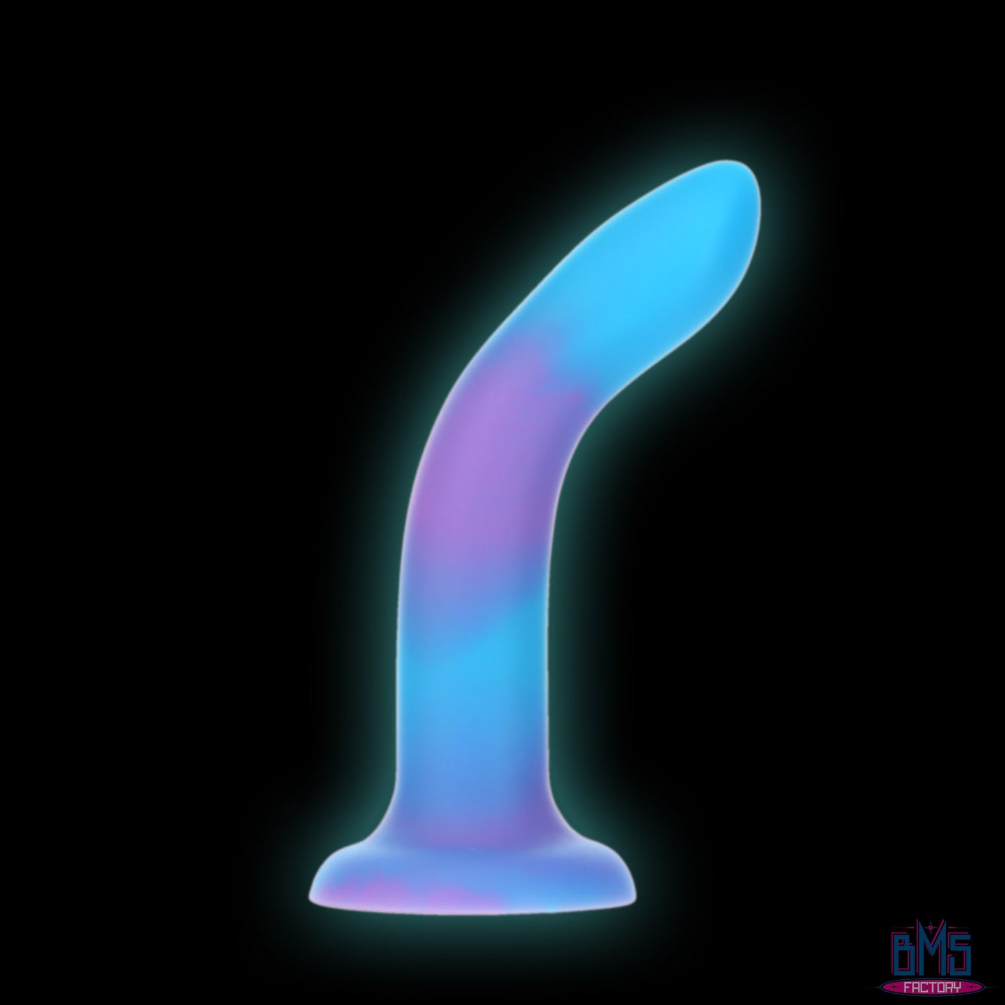 Rave by Addiction - 8" Glow in the Dark Dildo -  Blue Purple