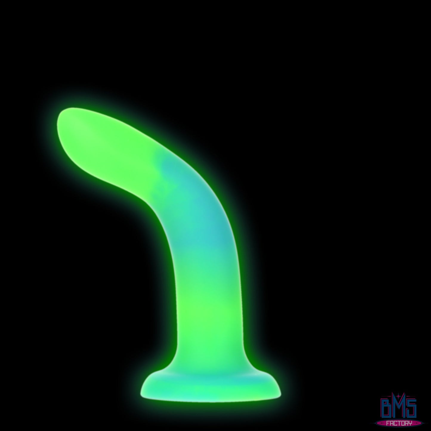 Rave by Addiction - 8" Glow in the Dark Dildo -  Blue Green