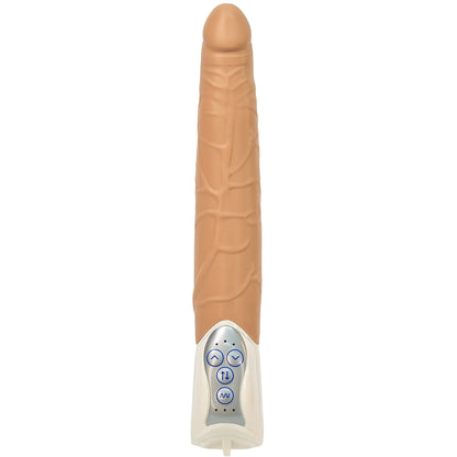 Seven Creations Long John Thrusting Vibrator - 11" - Beige