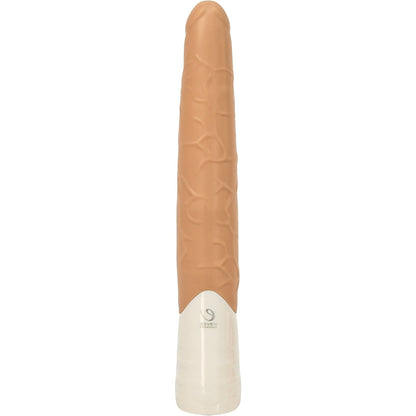 Seven Creations Long John Thrusting Vibrator - 11" - Beige