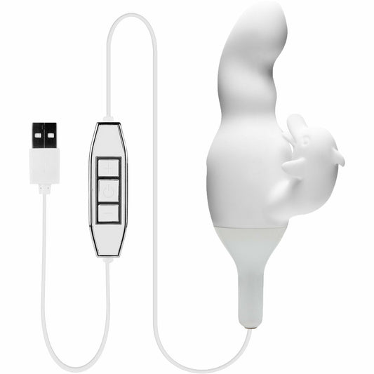 NMC Hands On - Dolphin Dual Vibrator - Rechargeable - White