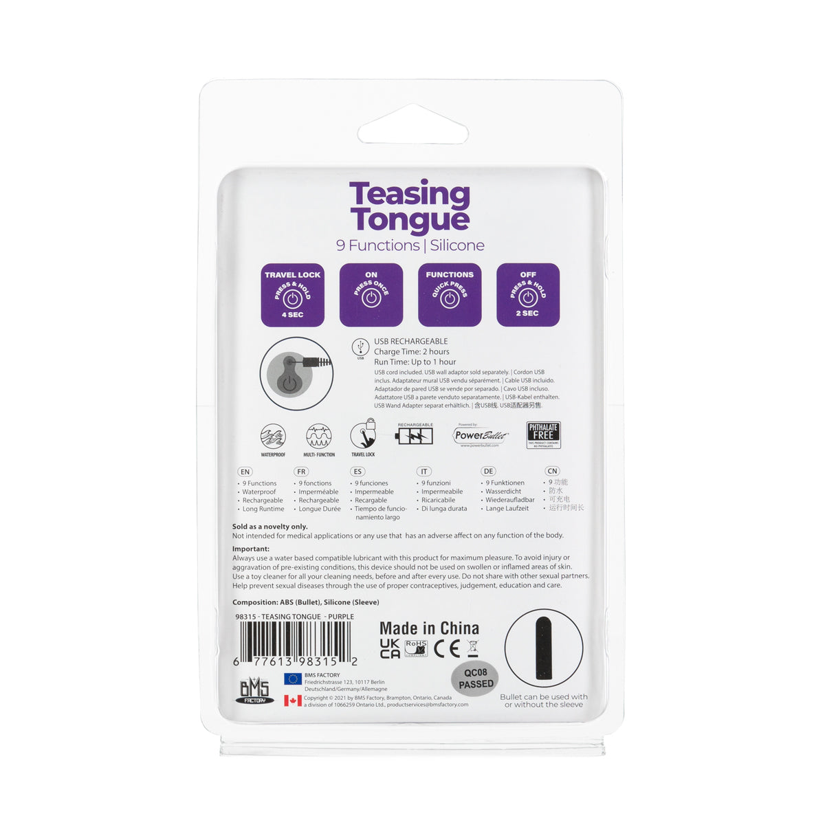 PowerBullet - Teasing Tongue - Purple