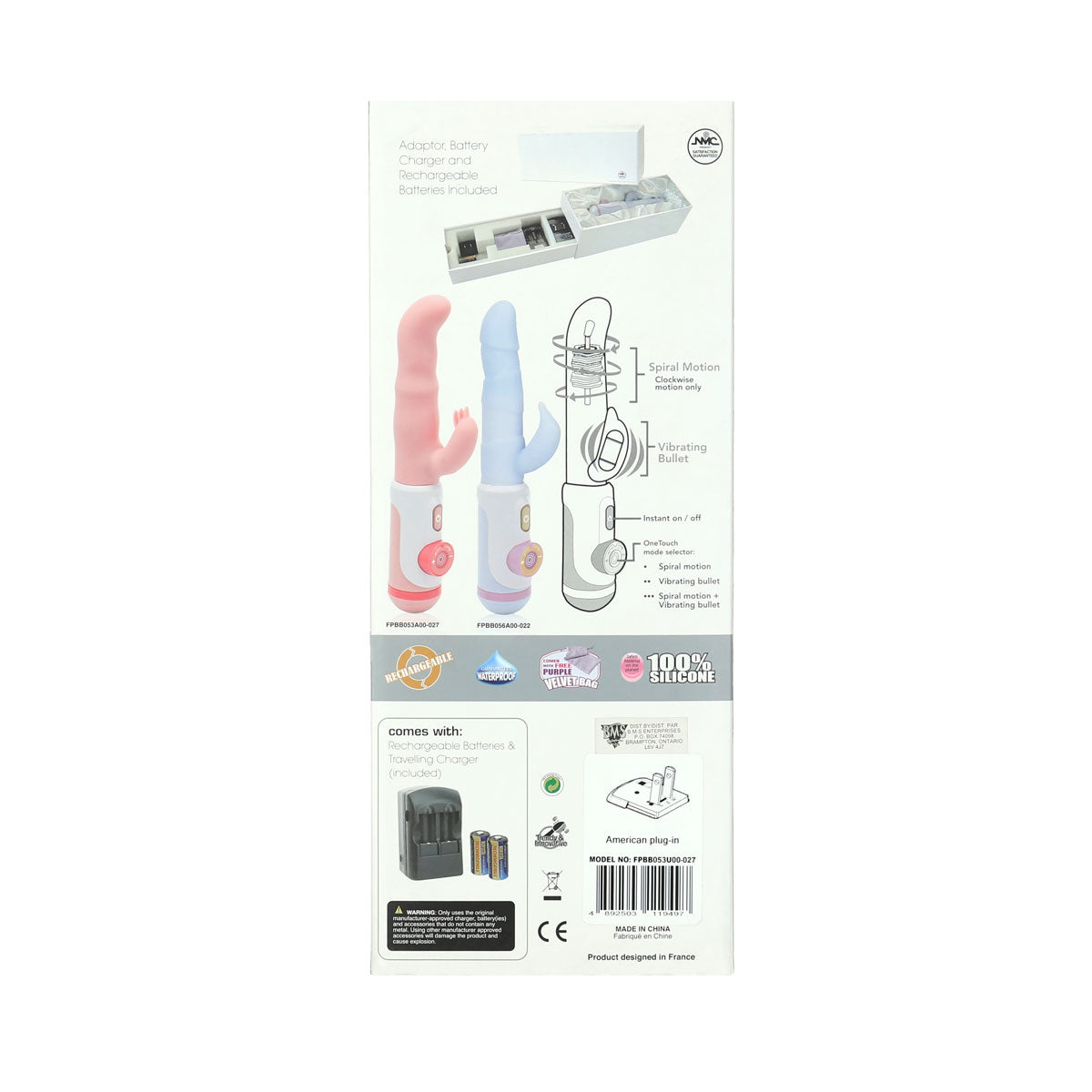 One Touch Rechargeable Rabbit Vibrator - Pink