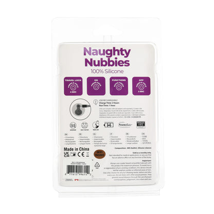 PowerBullet Rechargeable Naughty Nubbies - Silicone Finger Vibe - Purple