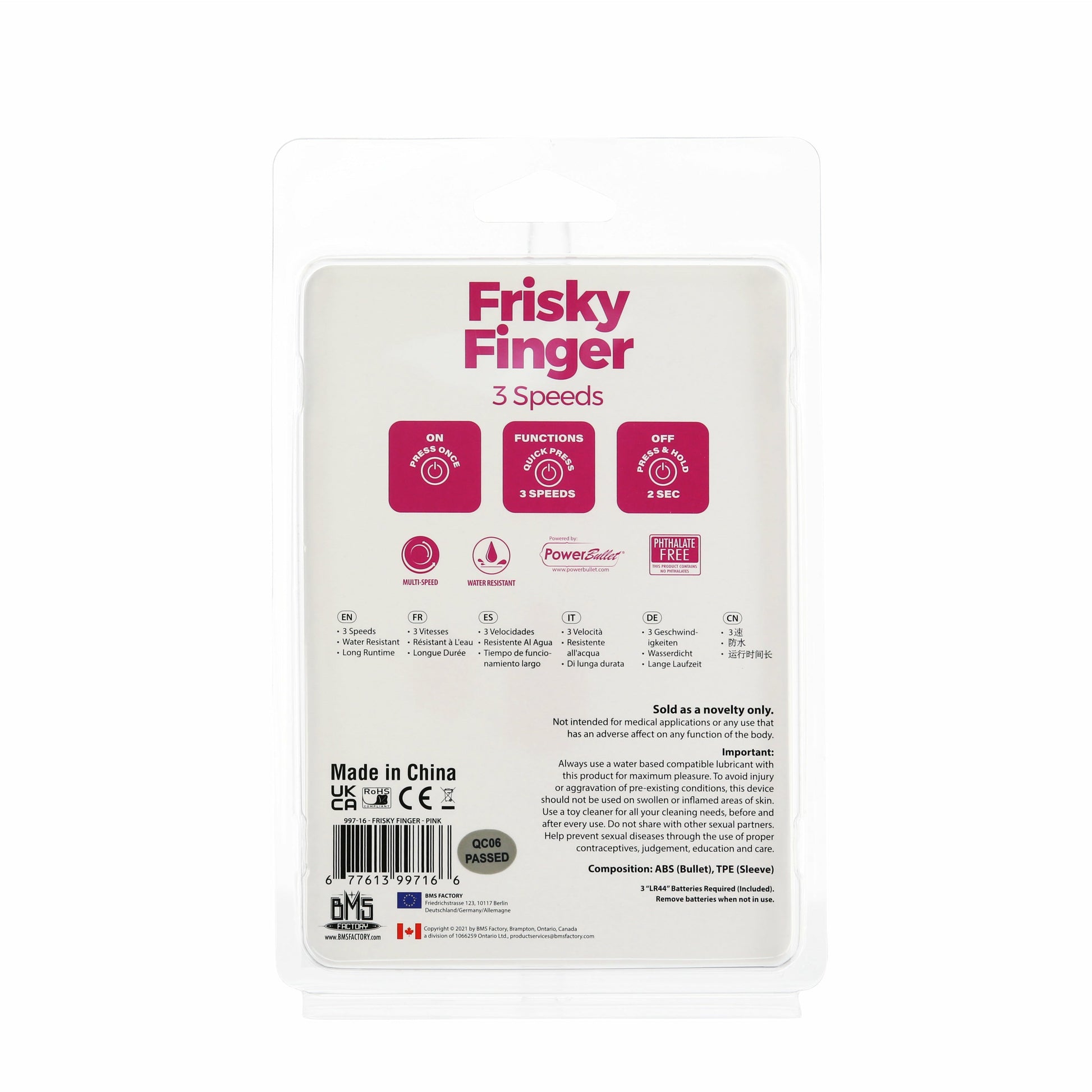 PowerBullet Frisky Finger - Pink
