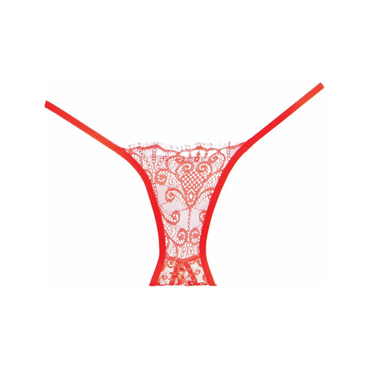 Adore By Allure - Enchanted Belle Panty - One Size-Red