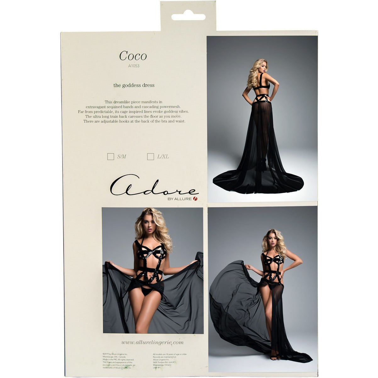 Adore By Allure – Coco Goddess Dress – Black - L/XL