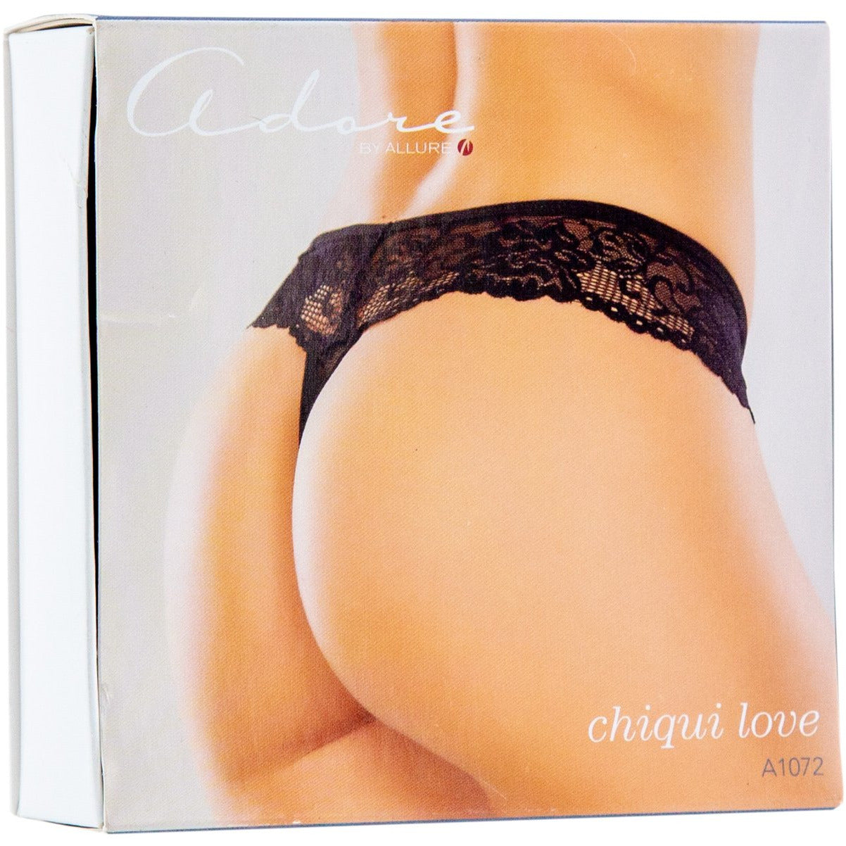 Adore By Allure – Lace Crotchless Thong/ Panty - Black
