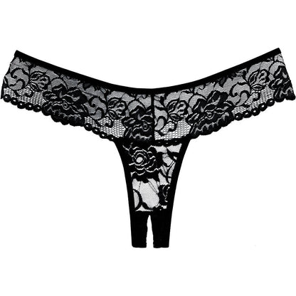 Adore By Allure – Lace Crotchless Thong/ Panty - Black