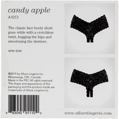 Adore By Allure – Crotchless Lace Booty Shorts/ Panties - Black