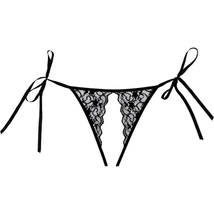 Adore By Allure – Crotchless Scalloped Lace Lolita Panty - Black